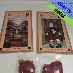 A STITCH IN TIME Pattern #165 & # 162...26" & 8" Rag Primitive Doll UNCUT